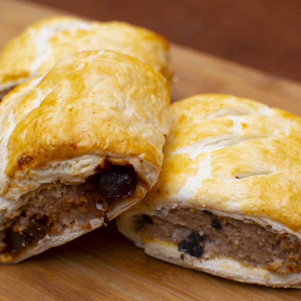 Pork & Smoked Bacon Sausage Rolls - The Secret Cafe